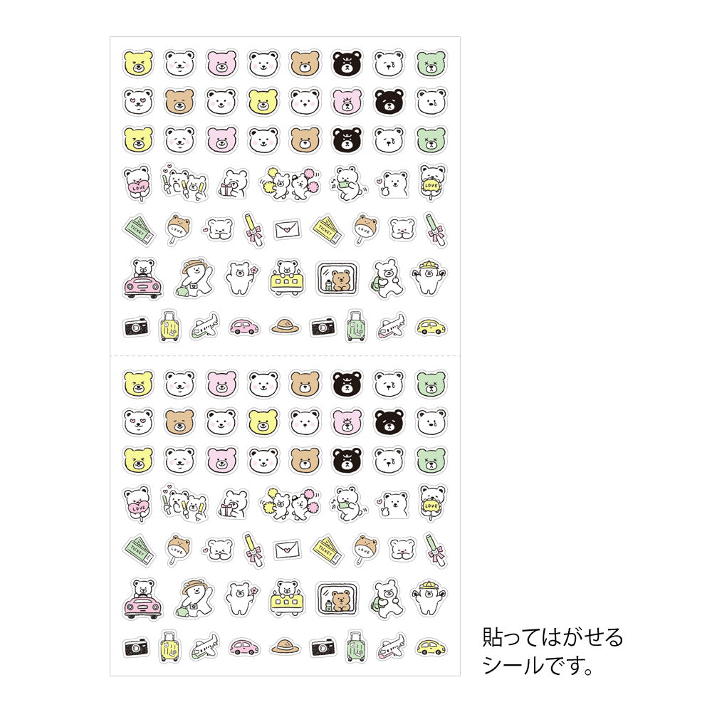 Midori Sticker <1 Sheet> — Pictograph Bear — sticker detail