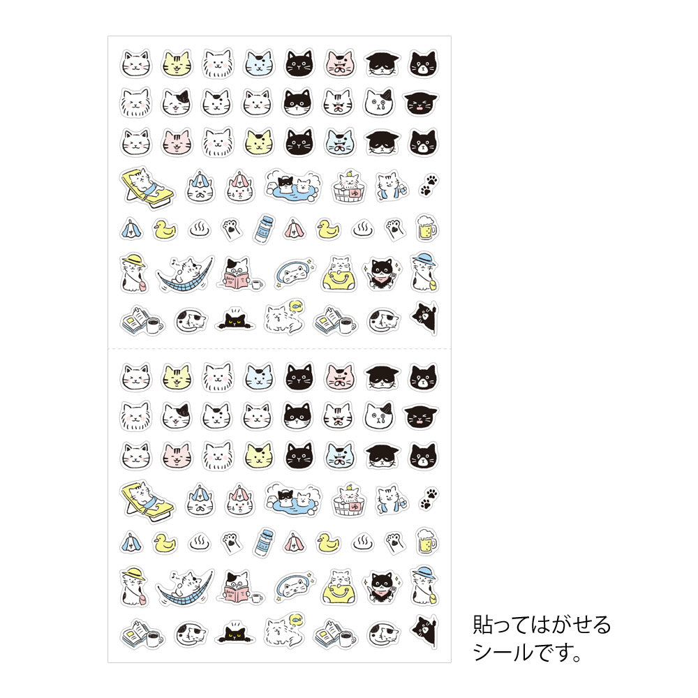Midori Sticker <1 Sheet> — Pictograph Cat — sticker detail