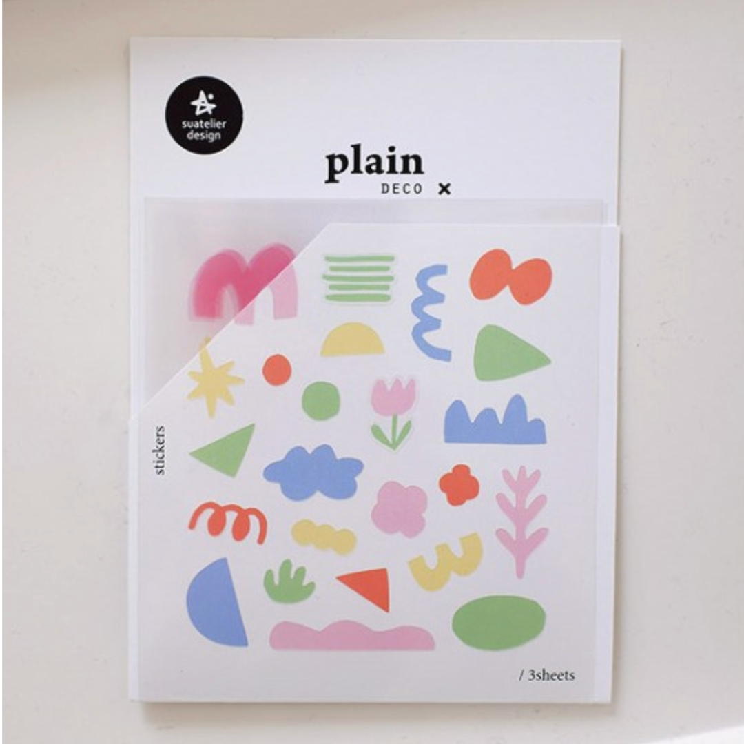 Suatelier Plain Deco Sticker — Plain.72 — applied in a journal