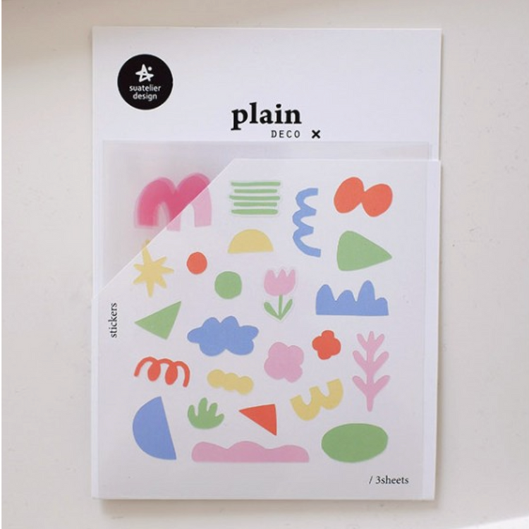 Suatelier Plain Deco Sticker — Plain.72 — applied in a journal