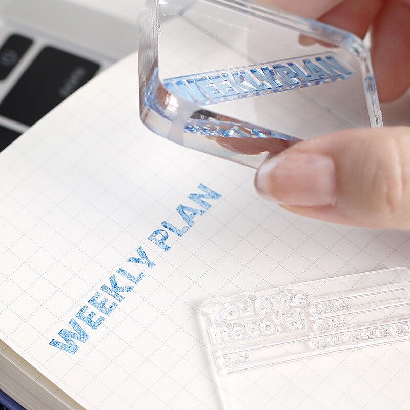 BGM Clear Stamp: Diary — Record Efficiency — with packaging