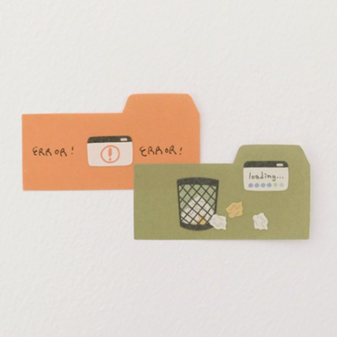 Suatelier Daily Deco Sticker — Retro Office — sticker detail