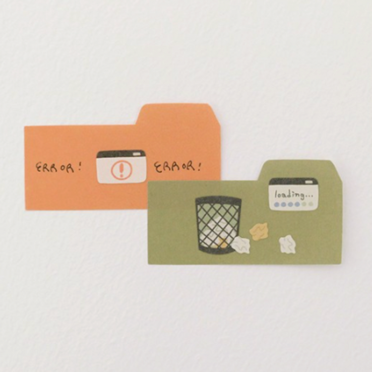 Suatelier Daily Deco Sticker — Retro Office — sticker detail