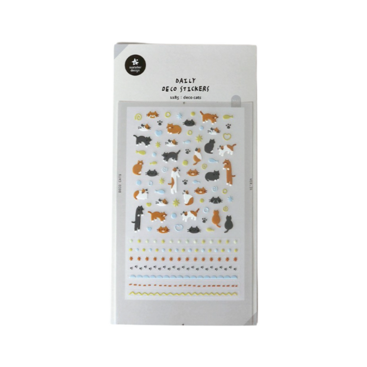 Suatelier Daily Deco Sticker — Deco Cats — sheet front