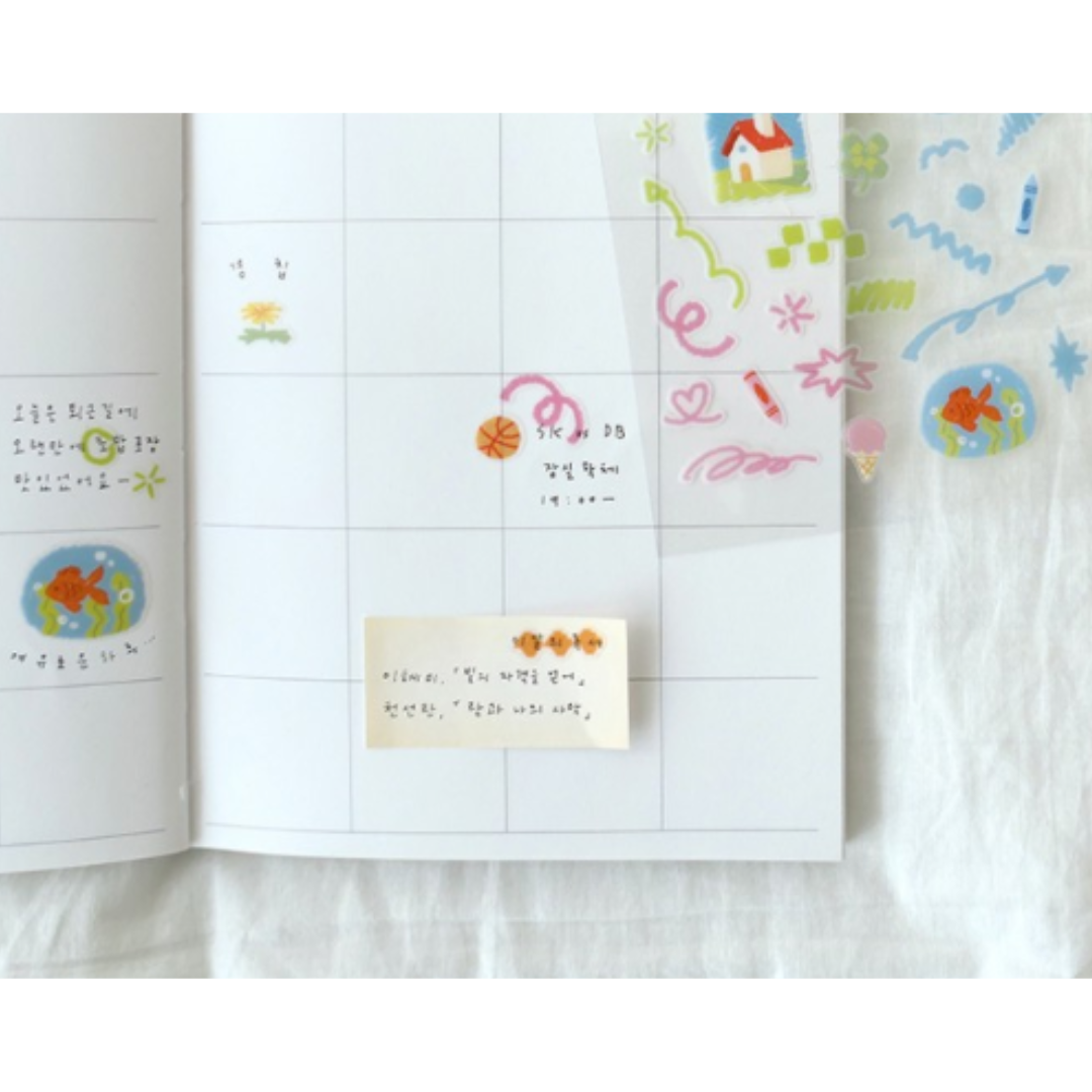 Suatelier Daily Deco Sticker — color your days! — flat lay