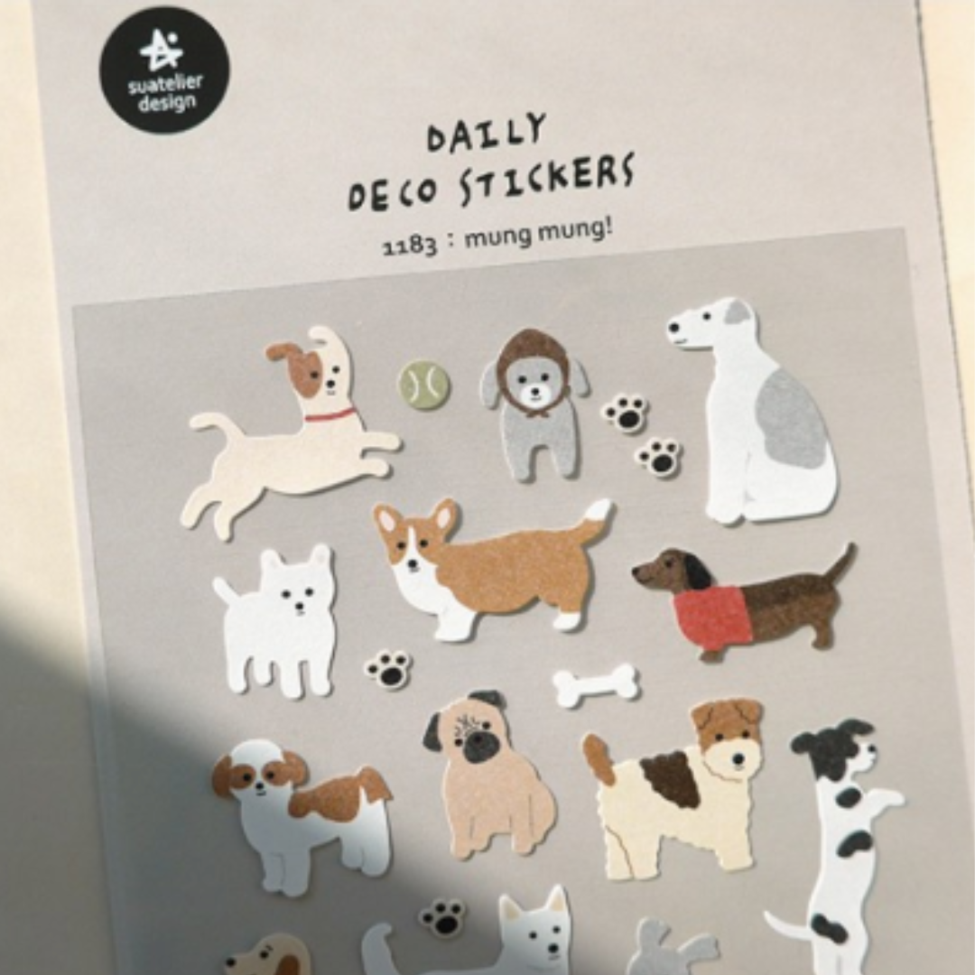 Suatelier Daily Deco Sticker — mung mung! — applied in a journal