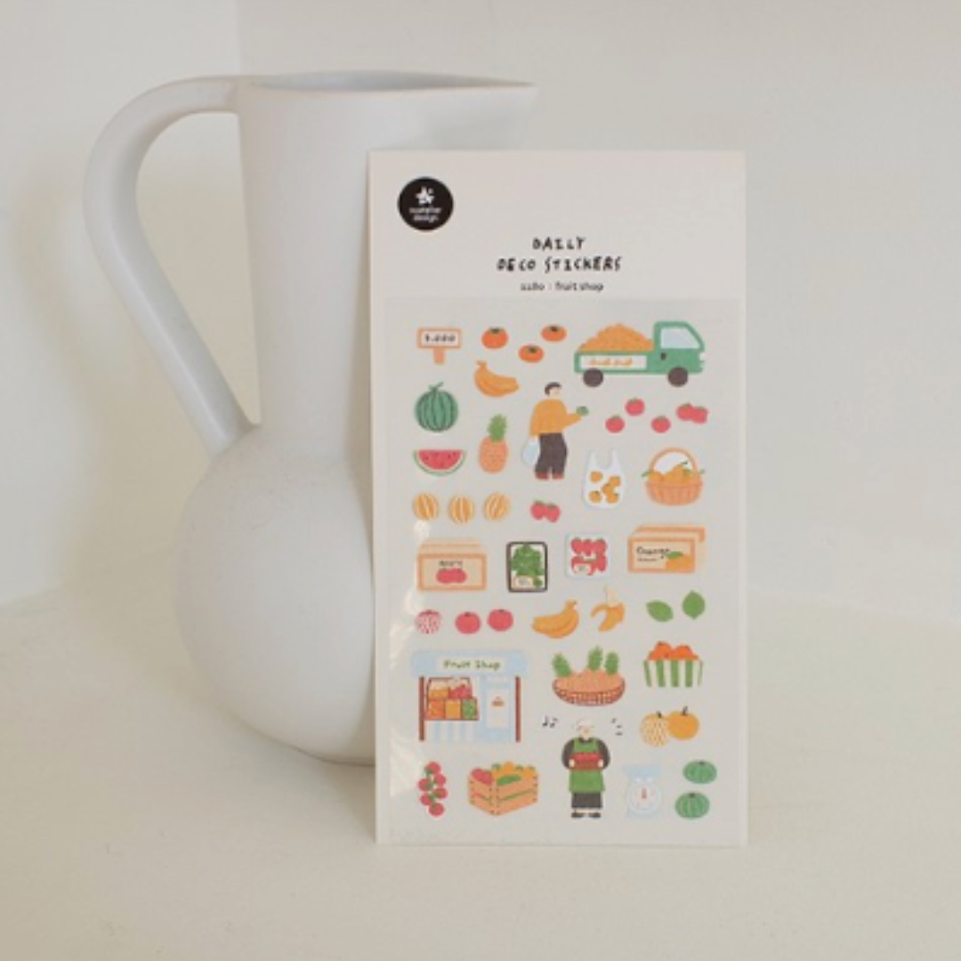 Suatelier Daily Deco Stickers — Fruit Shop — sticker detail