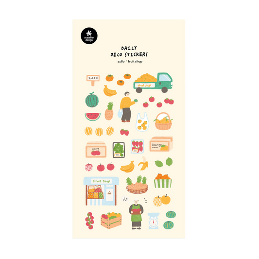 Suatelier Daily Deco Stickers — Fruit Shop — sheet front
