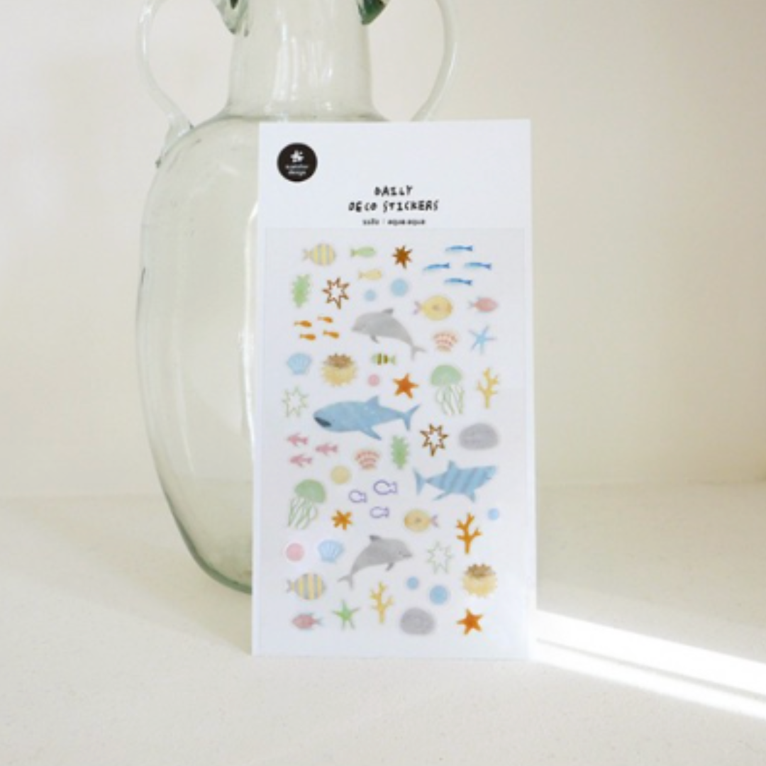 Suatelier Daily Deco Stickers — aqua aqua — sticker detail