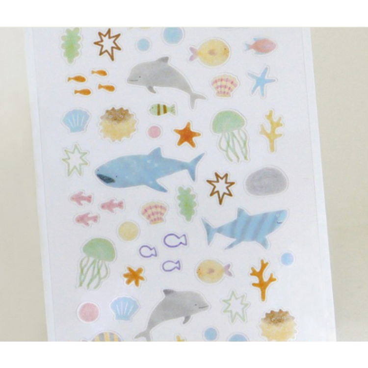 Suatelier Daily Deco Stickers — aqua aqua — with packaging