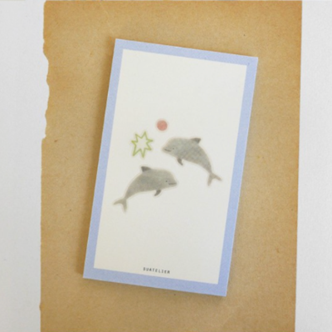 Suatelier Daily Deco Stickers — aqua aqua — close-up