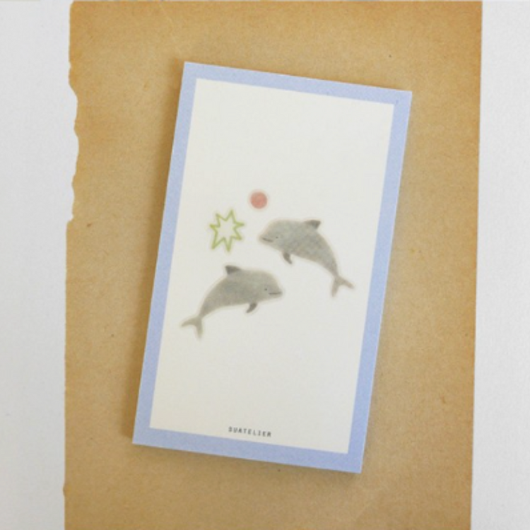Suatelier Daily Deco Stickers — aqua aqua — close-up