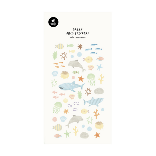 Suatelier Daily Deco Stickers — aqua aqua — sheet front