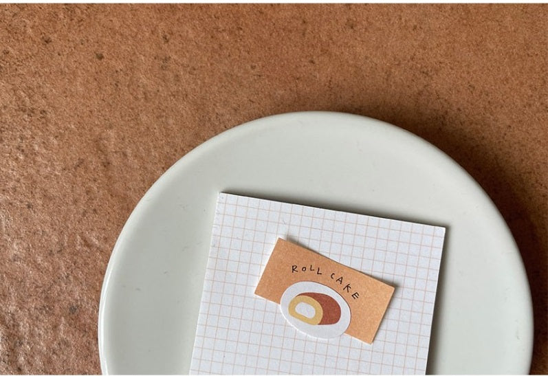 Suatelier Sticker — Food Trip #7 — applied in a journal