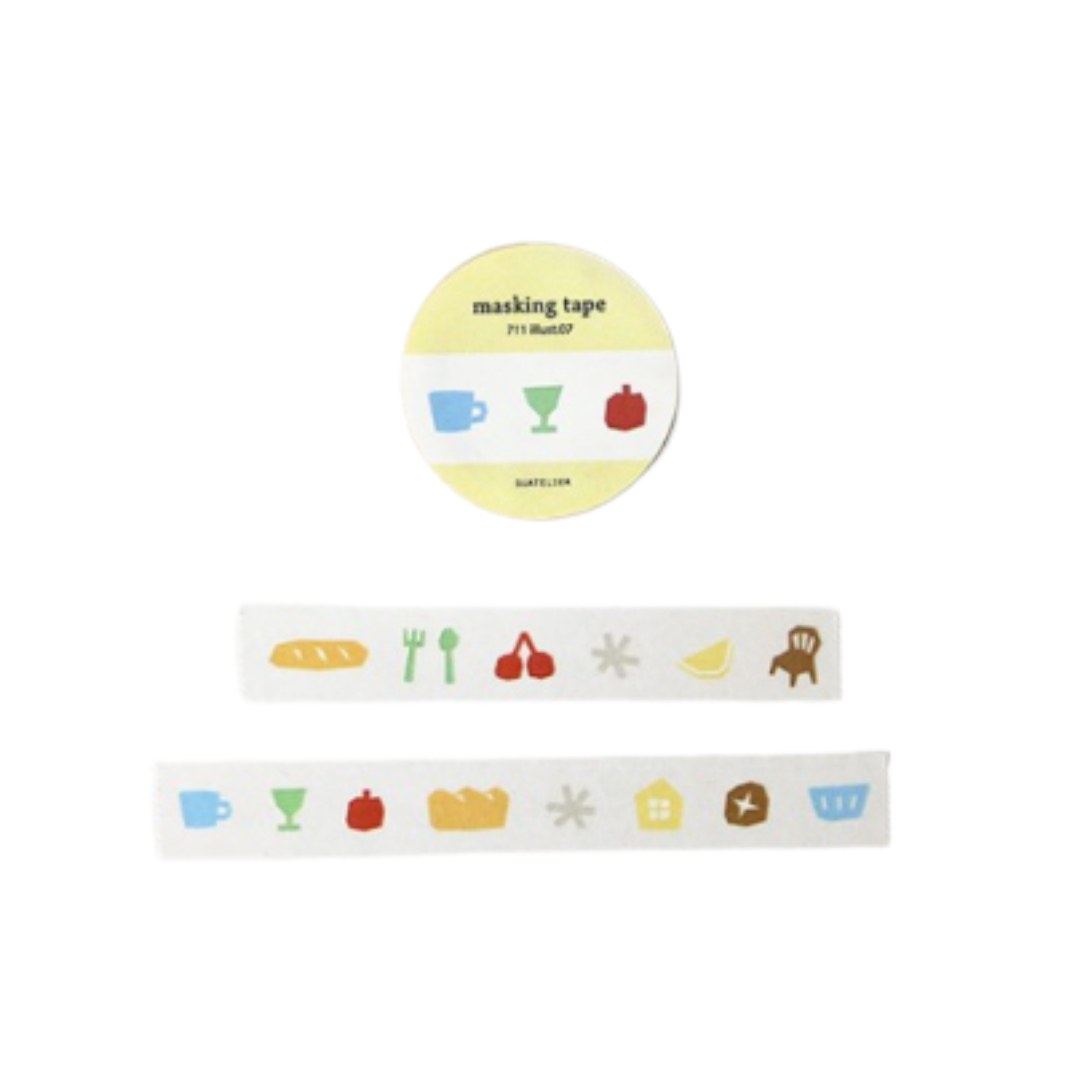 Suatelier Masking Tape — Illust.07 — roll front