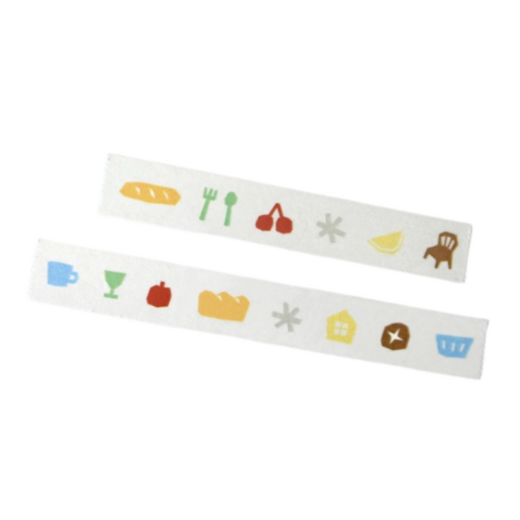 Suatelier Masking Tape — Illust.07 — rolled out on paper