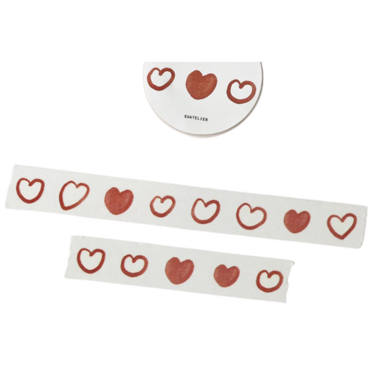 Suatelier Masking Tape — Illust.09 — rolled out on paper