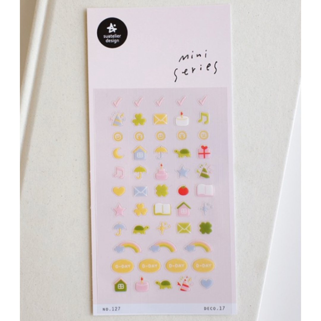Suatelier Mini Series Sticker — Deco.17 (D-day) — applied in a journal