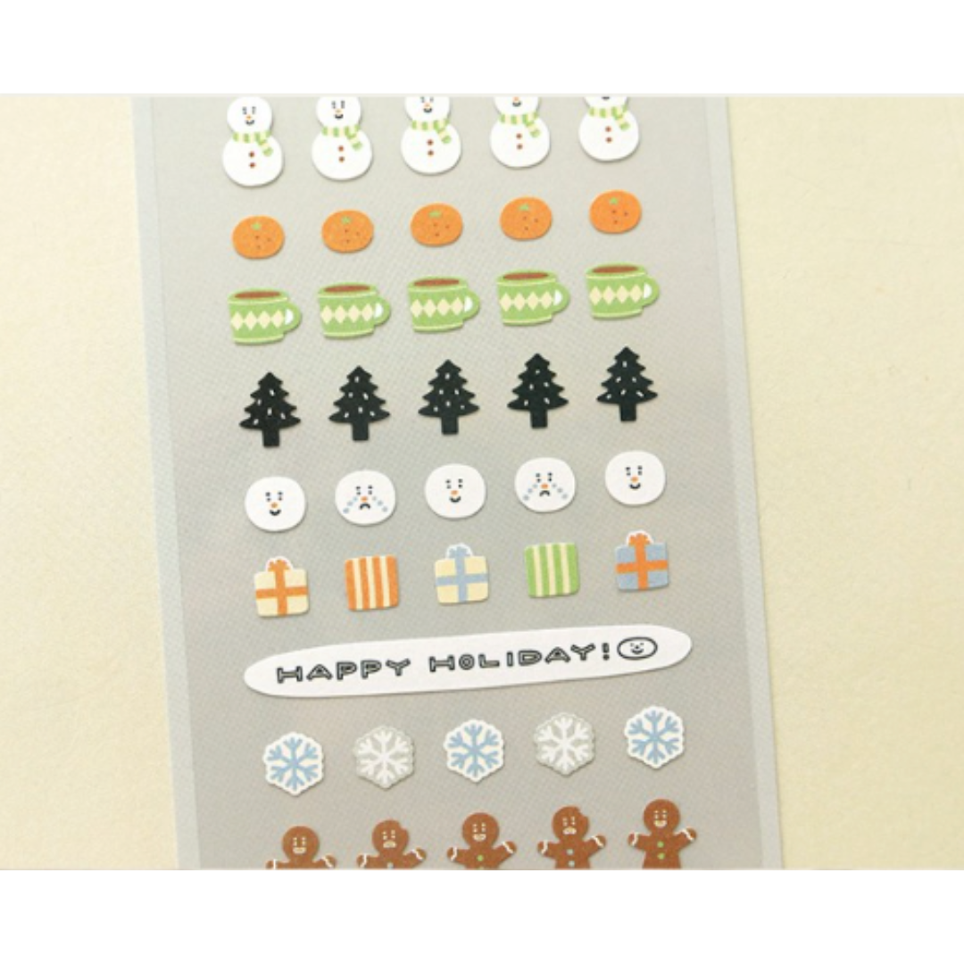 Suatelier Mini Series Sticker — Deco.19 (Christmas) — applied in a journal