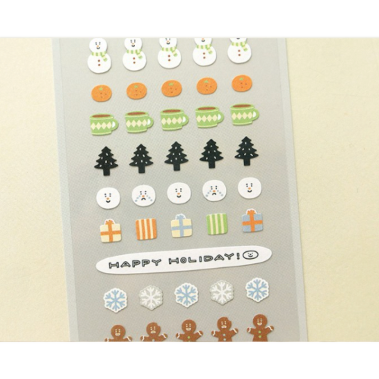 Suatelier Mini Series Sticker — Deco.19 (Christmas) — applied in a journal