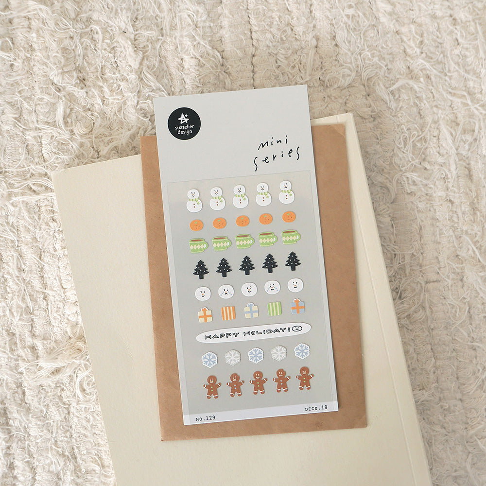 Suatelier Mini Series Sticker — Deco.19 (Christmas) — with packaging