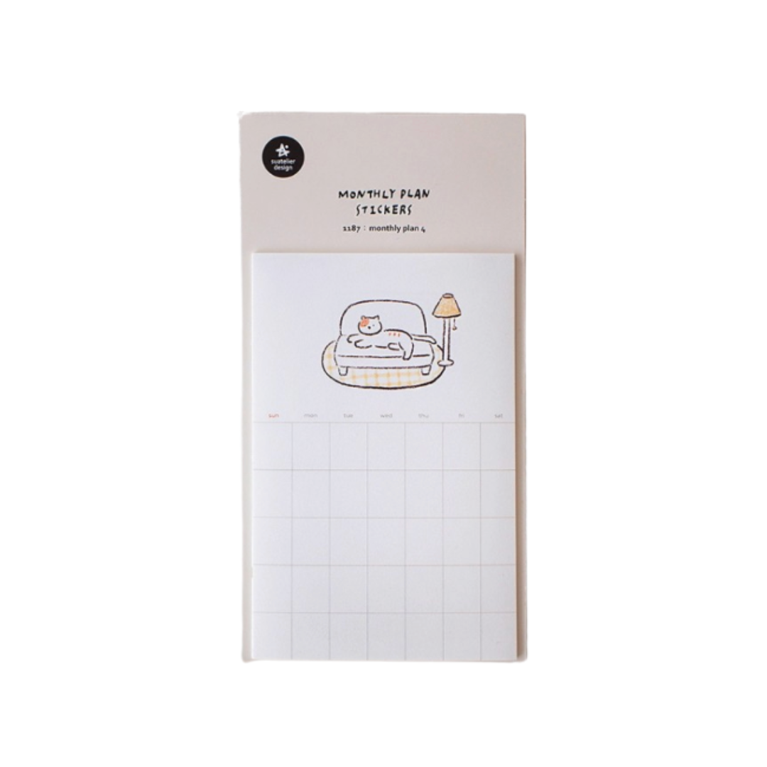Suatelier Monthly Plan Sticker — Monthly Plan.04 — sheet front