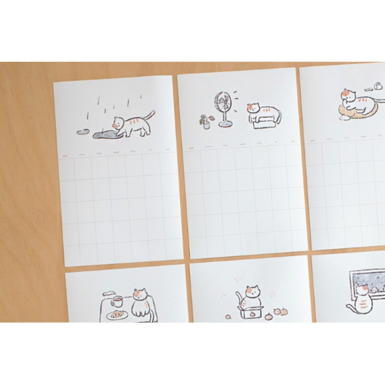 Suatelier Monthly Plan Sticker — Monthly Plan.04 — flat lay