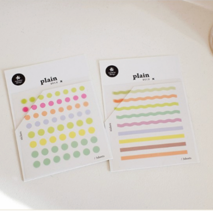 Suatelier Plain Deco Sticker — Plain.78 — applied in a journal