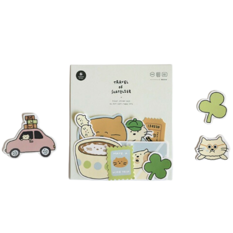 Suatelier Sticker — Cat's Happy Trip — sticker detail