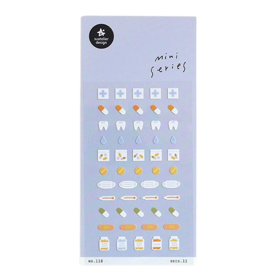 Suatelier Sticker — Deco.11 Health Mini Series — sheet front