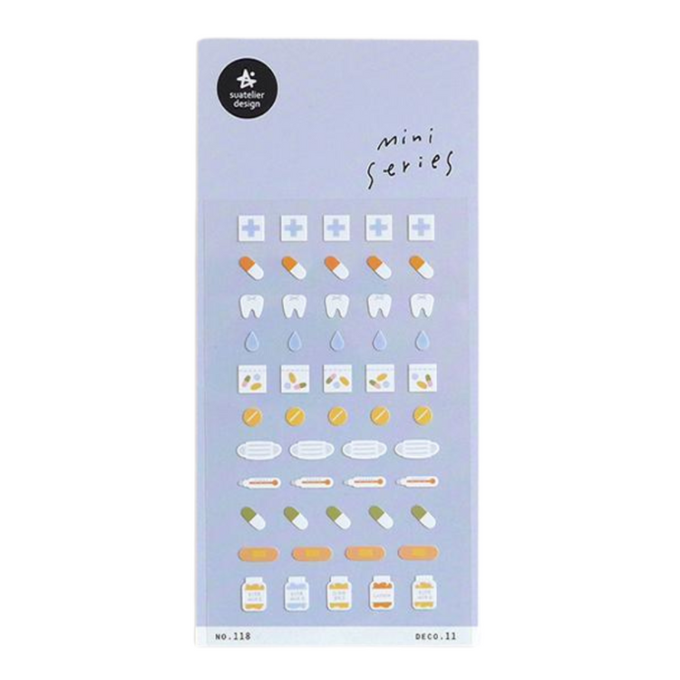 Suatelier Sticker — Deco.11 Health Mini Series — sheet front