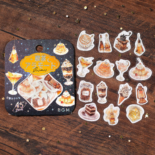 BGM Foil Stamping Flake Seal: Cafe Alamode a Space — The Starry Glow of Dusk — sheet front
