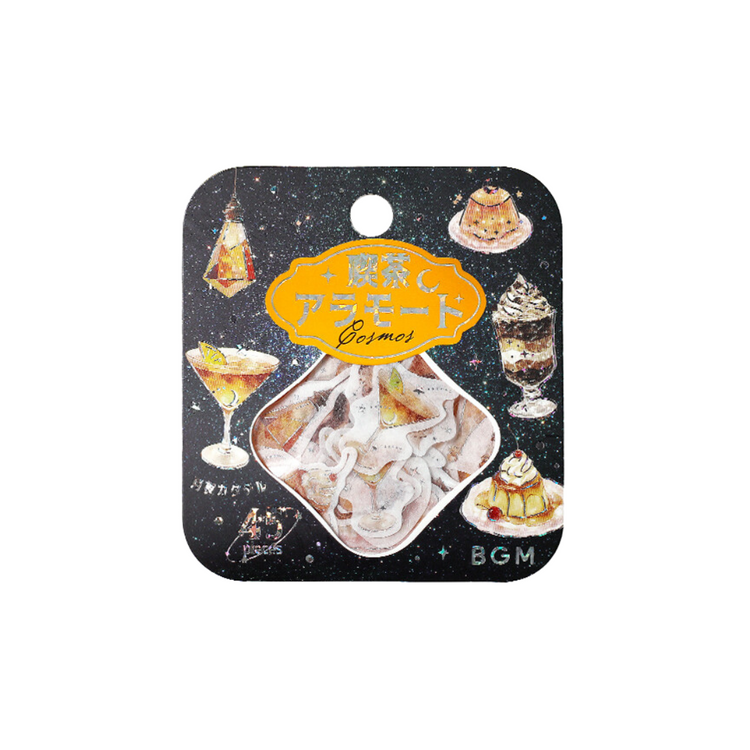 BGM Foil Stamping Flake Seal: Cafe Alamode a Space — The Starry Glow of Dusk — sticker detail
