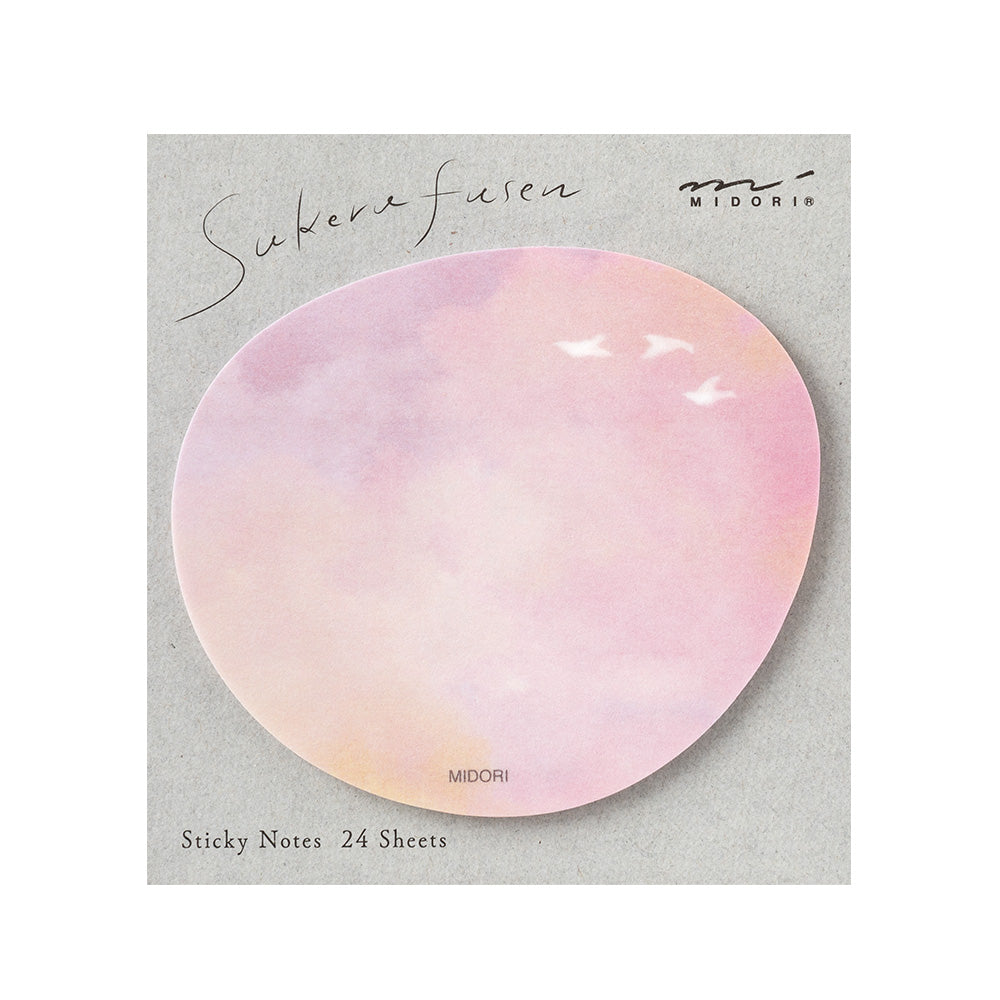 Midori Sticky Notes — Transparency Sunset — front view