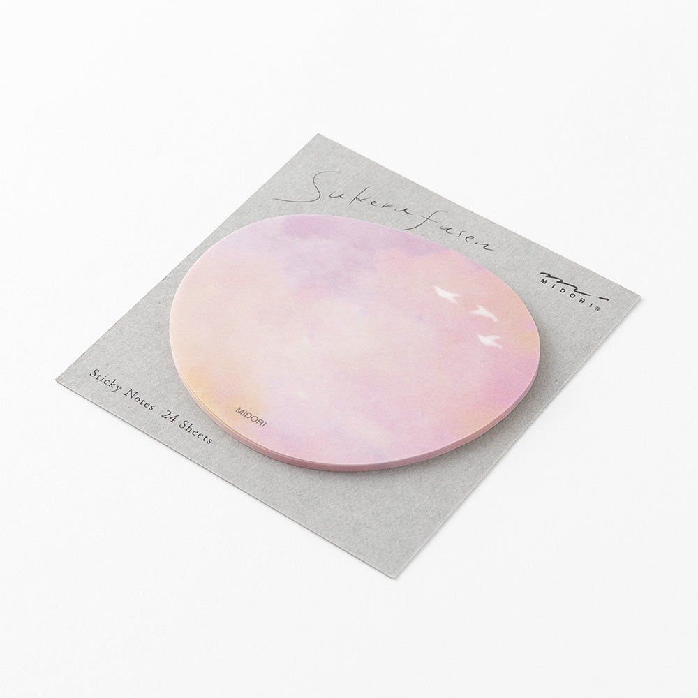 Midori Sticky Notes — Transparency Sunset — detail view