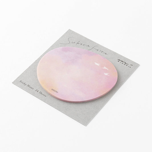 Midori Sticky Notes — Transparency Sunset — detail view