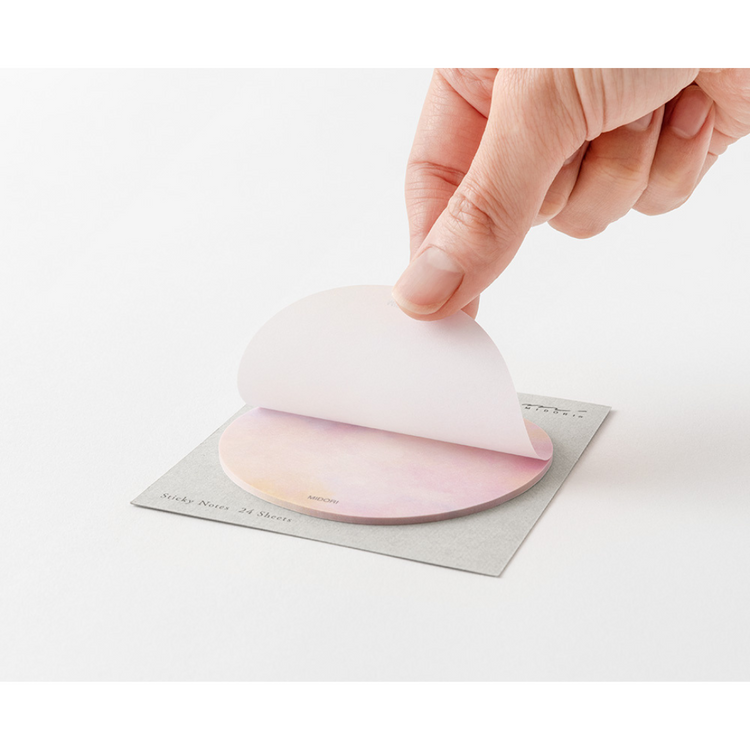 Midori Sticky Notes — Transparency Sunset — front view