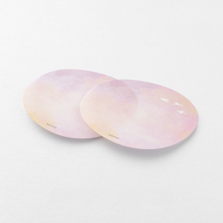 Midori Sticky Notes — Transparency Sunset — angle view