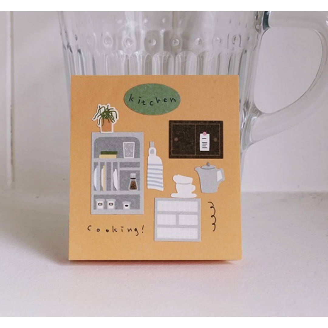 Suatelier Daily Deco Stickers — Vintage House — flat lay