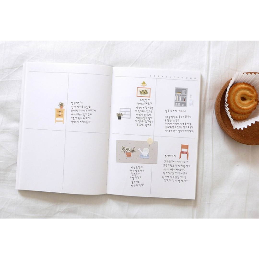 Suatelier Daily Deco Stickers — Vintage House — with packaging