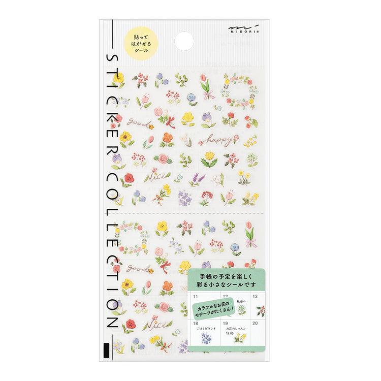 Midori Sticker <1 Sheet> — Wild Flowers — sticker detail