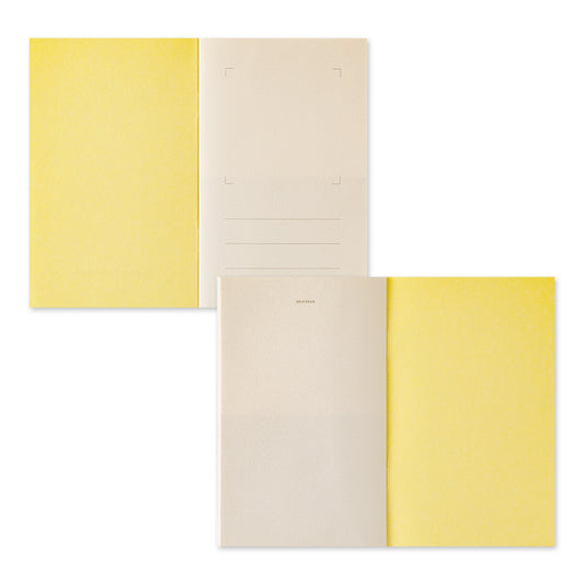 Midori Sticker Book with Pocket — Yellow — detail view