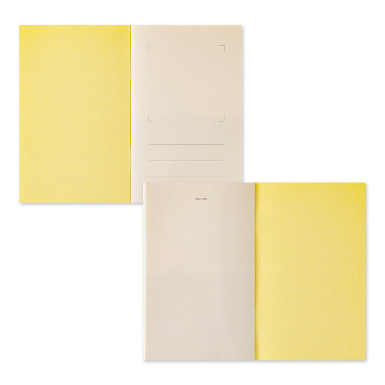 Midori Sticker Book with Pocket — Yellow — detail view