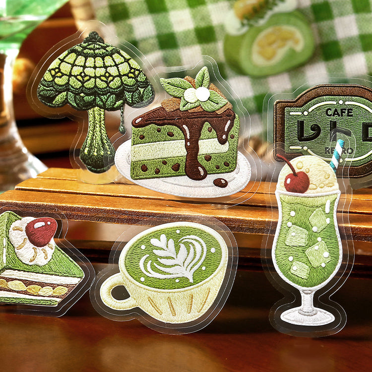 BGM Clear Seal: Cafe À la Mode - Embroidery Book (Green)