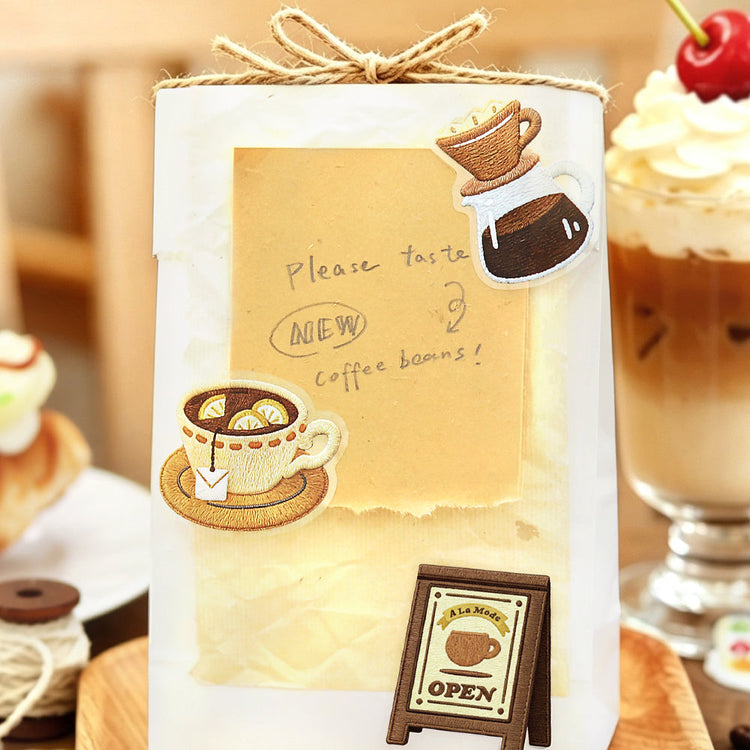 BGM Clear Seal: Cafe À la Mode - Embroidery Book (Yellow)