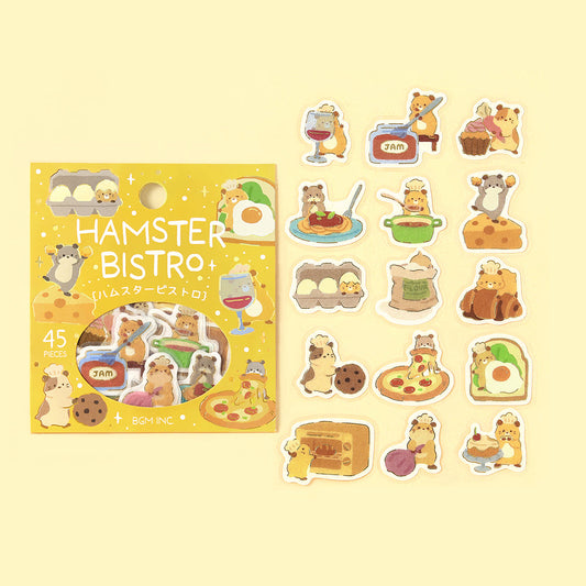 BGM Flakes Seal: Dress-up Animals – Hamster Bistro