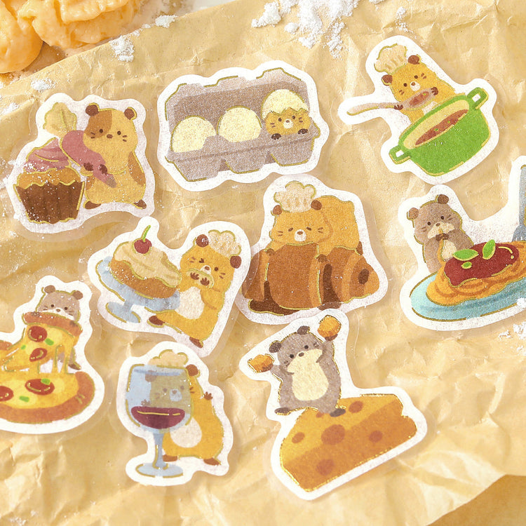 BGM Flakes Seal: Dress-up Animals – Hamster Bistro