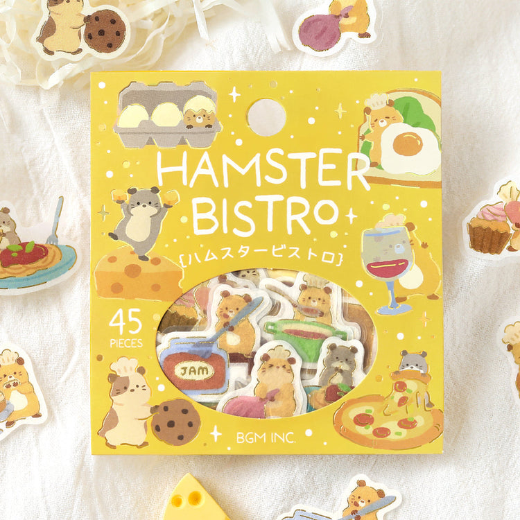 BGM Flakes Seal: Dress-up Animals – Hamster Bistro