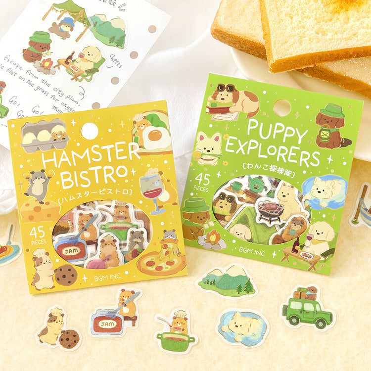 BGM Flakes Seal: Dress-up Animals – Hamster Bistro