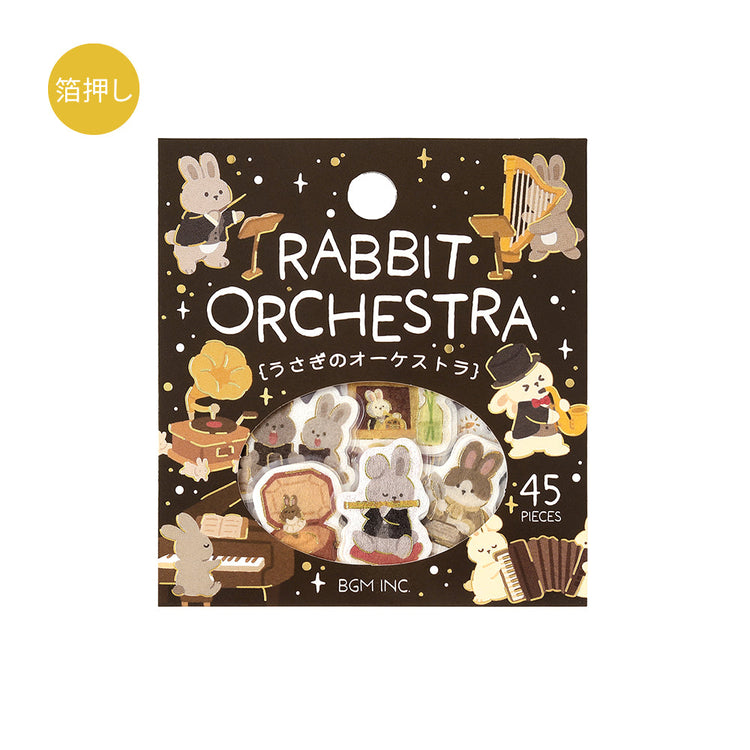 BGM Flakes Seal: Dress-up Animals – Rabbit Orchestra